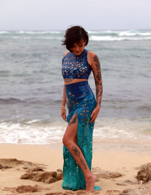 Mesh Latex Alexa Crop Top - Ready to ship